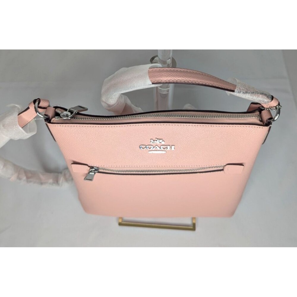 COACH Women's Rowan File Bag in Crossgrain Leather (Light Pink) NWT - Picture 4 of 10